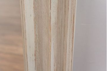 アンティーク雑貨　ラフジュ工房オリジナル　アンティークペイントホワイトウォールミラー(2)(鏡、姿見)