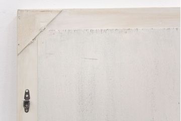 アンティーク雑貨　ラフジュ工房オリジナル　アンティークペイントホワイトウォールミラー(2)(鏡、姿見)