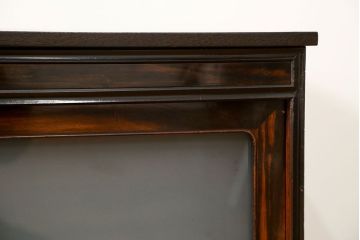 アンティーク家具　アンティーク 前面黒柿材のシックでモダンな脚付きテレビボード(TVボード、ローボード、収納棚)