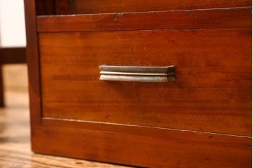 アンティーク家具　アンティーク 小振りなモールガラス収納棚(戸棚)