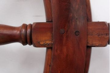 イギリスアンティーク 大振りな木製操舵輪(ラット)