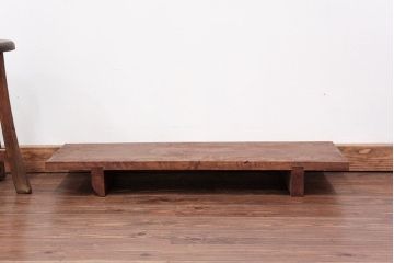 アンティーク家具　ジャンク品　多少虫食い有　一枚裁ち板(テーブル、作業台)
