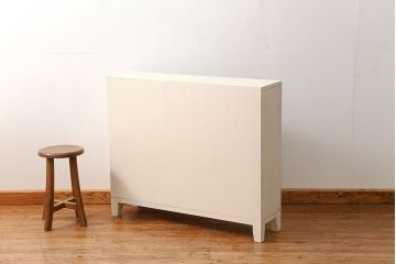 アンティーク家具　アンティークペイント　シンプルな脚付きマス目棚(1)(升目棚・本棚・飾り棚)