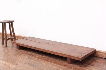アンティーク家具　ジャンク品　イタミ有り　一枚裁ち板(テーブル、作業台)