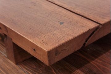 アンティーク家具　ジャンク品　イタミ有り　一枚裁ち板(テーブル、作業台)