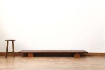 レトロ家具　昭和レトロ 天板一枚板　組み立て式 裁ち板(テーブル、作業台)