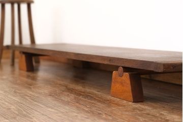 レトロ家具　昭和レトロ 天板一枚板　組み立て式 裁ち板(テーブル、作業台)