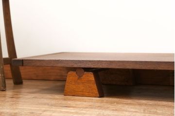 レトロ家具　昭和レトロ 天板一枚板　組み立て式 裁ち板(テーブル、作業台)
