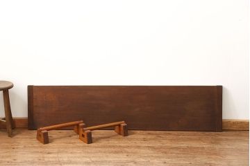 レトロ家具　昭和レトロ 天板一枚板　組み立て式 裁ち板(テーブル、作業台)