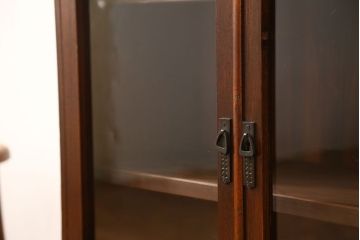アンティーク家具　アンティーク 古い栓材の象嵌入り本箱(ブックケース、本棚)