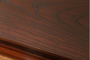 アンティーク家具　古民具・骨董 三方欅材の重厚な置き床(置床、ローボード、テレビボード)