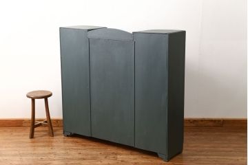 アンティーク家具　イギリスアンティーク　本箱付き!ペイントライティングビューロー