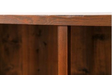 レトロ家具　昭和レトロ 古い木のシンプルな脚付き本棚(飾り棚、書棚、陳列棚)