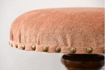 アンティーク家具　アンティーク 古い木のかわいい回転スツール(丸椅子、丸イス)