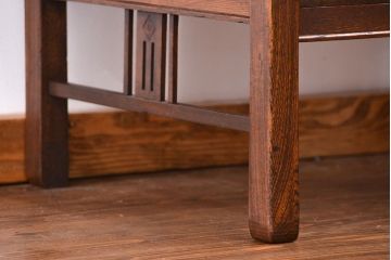 アンティーク家具　大正ロマン 象嵌入りの上質なアンティークテーブル(文机、作業台)