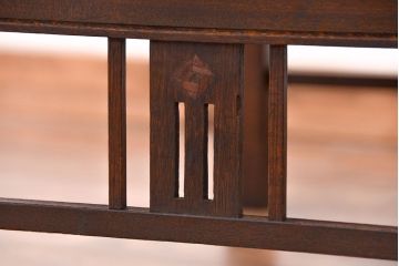 アンティーク家具　大正ロマン 象嵌入りの上質なアンティークテーブル(文机、作業台)