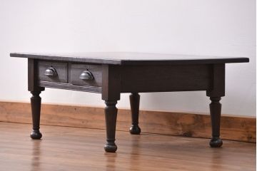 アンティーク家具　大正ロマン 古い栓材のかわいいアンティークテーブル(机、在宅ワーク、在宅用作業台、デスク)