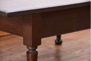 アンティーク家具　大正ロマン 古い栓材のかわいいアンティークテーブル(机、在宅ワーク、在宅用作業台、デスク)