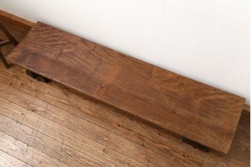 アンティーク家具　古民具・骨董 組み立て式 古い木の一枚板 裁ち板(作業台、ローテーブル)(1)