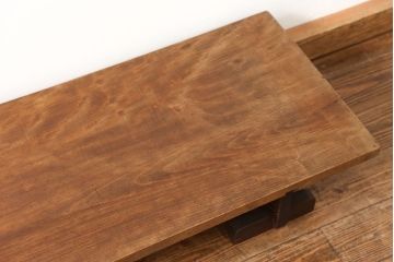 アンティーク家具　古民具・骨董 組み立て式 古い木の一枚板 裁ち板(作業台、ローテーブル)(1)