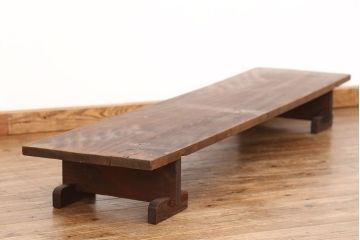 アンティーク家具　古民具・骨董 組み立て式 古い木の一枚板 裁ち板(作業台、ローテーブル)(1)
