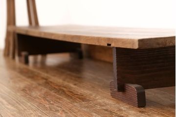 アンティーク家具　古民具・骨董 組み立て式 古い木の一枚板 裁ち板(作業台、ローテーブル)(1)