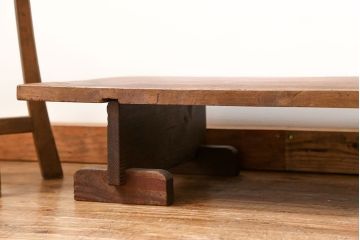 アンティーク家具　古民具・骨董 組み立て式 古い木の一枚板 裁ち板(作業台、ローテーブル)(1)