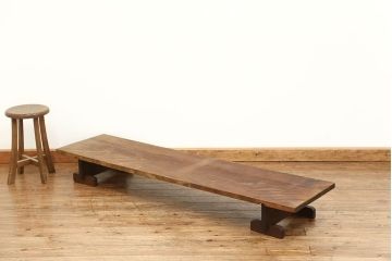アンティーク家具　古民具・骨董 組み立て式 古い木の一枚板 裁ち板(作業台、ローテーブル)(1)