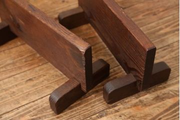 アンティーク家具　古民具・骨董 組み立て式 古い木の一枚板 裁ち板(作業台、ローテーブル)(1)