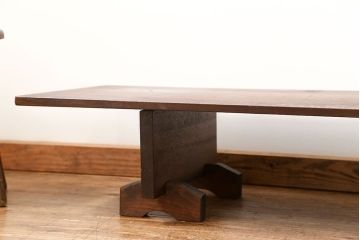 アンティーク家具　古民具・骨董 組み立て式 古い木の一枚板 裁ち板(作業台、ローテーブル)(2)