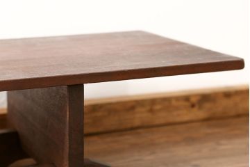 アンティーク家具　古民具・骨董 組み立て式 古い木の一枚板 裁ち板(作業台、ローテーブル)(2)