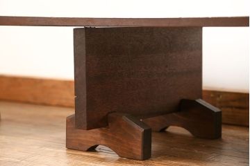 アンティーク家具　古民具・骨董 組み立て式 古い木の一枚板 裁ち板(作業台、ローテーブル)(2)