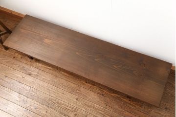 アンティーク家具　古民具・骨董 組み立て式 古い木の一枚板 裁ち板(作業台、ローテーブル)(3)