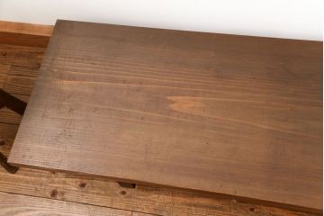 アンティーク家具　古民具・骨董 組み立て式 古い木の一枚板 裁ち板(作業台、ローテーブル)(3)