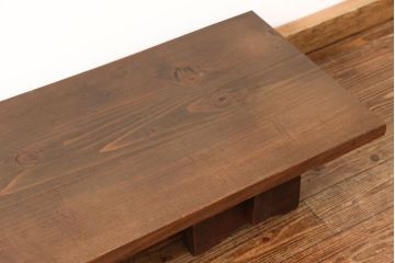 アンティーク家具　古民具・骨董 組み立て式 古い木の一枚板 裁ち板(作業台、ローテーブル)(3)