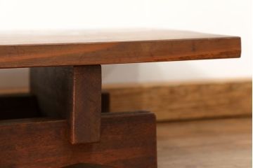 アンティーク家具　古民具・骨董 組み立て式 古い木の一枚板 裁ち板(作業台、ローテーブル)(3)