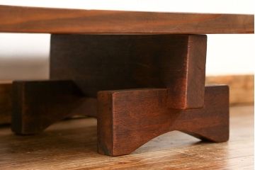 アンティーク家具　古民具・骨董 組み立て式 古い木の一枚板 裁ち板(作業台、ローテーブル)(3)