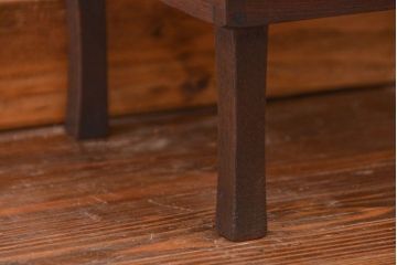 レトロ家具　昭和レトロ 古い木の小さな変わり型ちゃぶ台(テーブル、机)