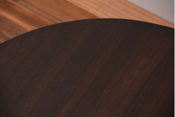 レトロ家具　昭和レトロ 古い木のシックで小振りな丸型ちゃぶ台(テーブル、机)