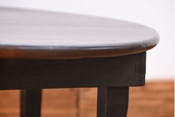 アンティーク家具　アンティーク 古い栓材のシックな丸ちゃぶ台(テーブル、机)