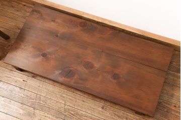 アンティーク家具　古民具・骨董 無垢材の作業台(テーブル、デスク、在宅ワーク、在宅用)