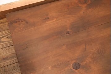 アンティーク家具　古民具・骨董 無垢材の作業台(テーブル、デスク、在宅ワーク、在宅用)