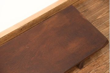 アンティーク家具　古民具・骨董 極厚の一枚板!古い木の裁ち板(作業台・テーブル・ローボード)(1)