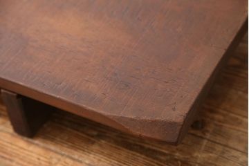 アンティーク家具　古民具・骨董 極厚の一枚板!古い木の裁ち板(作業台・テーブル・ローボード)(1)
