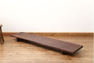アンティーク家具　古民具・骨董 極厚の一枚板!古い木の裁ち板(作業台・テーブル・ローボード)(1)