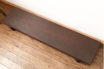 アンティーク家具　古民具・骨董 極厚 一枚板 使い込まれた裁ち板(作業台、テーブル、ローボード)(2)