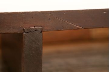 アンティーク家具　古民具・骨董 極厚 一枚板 使い込まれた裁ち板(作業台、テーブル、ローボード)(2)