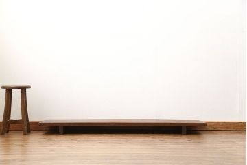 アンティーク家具　古民具・骨董 極厚 一枚板 使い込まれた裁ち板(作業台、テーブル、ローボード)(3)