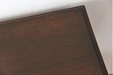 アンティーク家具　イギリスアンティーク　オーク材のシンプルで上品なサイドテーブル(花台、コンソールテーブル)