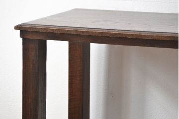 アンティーク家具　イギリスアンティーク　オーク材のシンプルで上品なサイドテーブル(花台、コンソールテーブル)